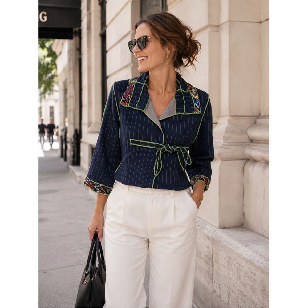 Anya SF Artisan Cardigan Jacket Women’s S/M Boho Funky Vintage